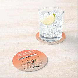 Posavasos Redondo De Papel Fiesta Cosmopolita Sundowner