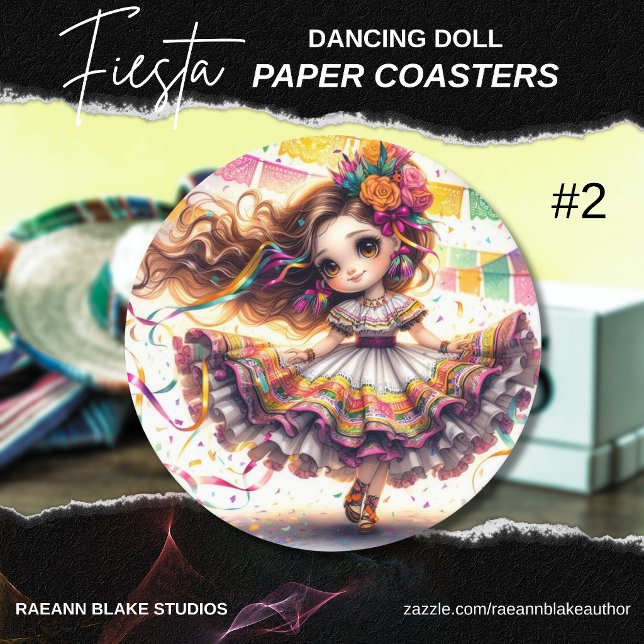 Posavasos Redondo De Papel Fiesta Dancing Doll (#2) Paper Coaster Sets (Subido por el creador)