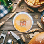 Posavasos Redondo De Papel Fiesta de degustación de cerveza retro<br><div class="desc">Personalizable de montaña de fiesta retro para degustación de cerveza a los detalles de su evento.</div>