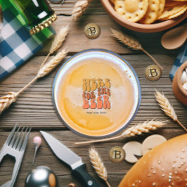 Posavasos Redondo De Papel Fiesta de degustación de cerveza retro