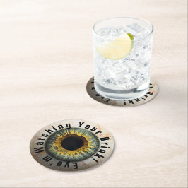 Posavasos Redondo De Papel ¡👁️ Fiesta de Halloween!