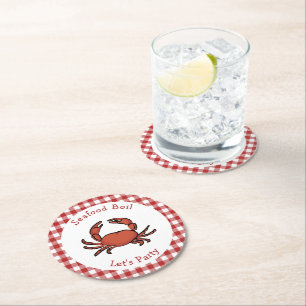 Posavasos Redondo De Papel Fiesta de hierba de pescado