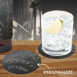 Posavasos Redondo De Papel Fiesta de hombre de estilo industrial metalizado n