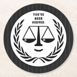 Posavasos Redondo De Papel Fiesta del abogado