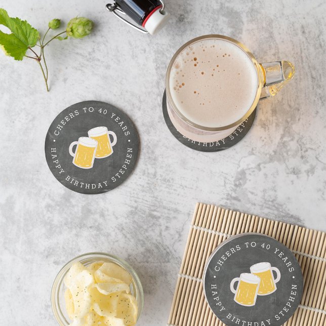 Posavasos Redondo De Papel Fiesta por el cumpleaños del hito del personalizad (Subido por el creador)