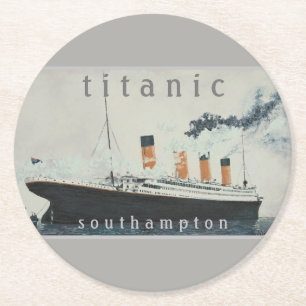 Posavasos Redondo De Papel Fiesta TITANIC Vintage White Star Line
