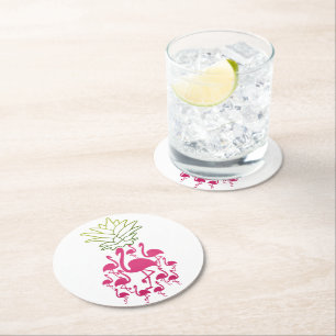 Posavasos Redondo De Papel Flamingo Stone Coaster Coaster de Piedra de Amant
