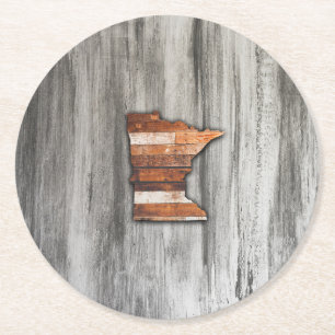 Posavasos Redondo De Papel Forma Rustica Minnesota