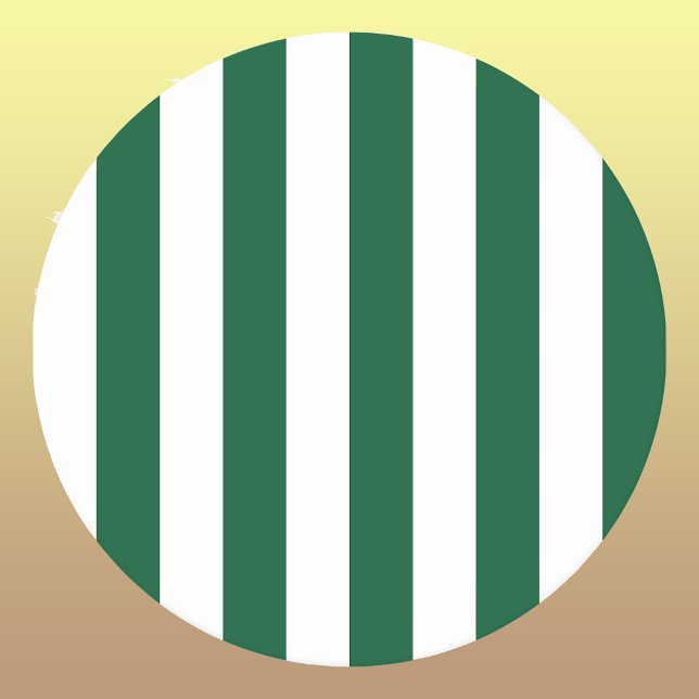 Posavasos Redondo De Papel Frasco clásico de época franjas verde y blanca (Subido por el creador)