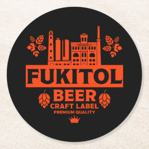 Posavasos Redondo De Papel Funny Novedad Navidades Beer Labels