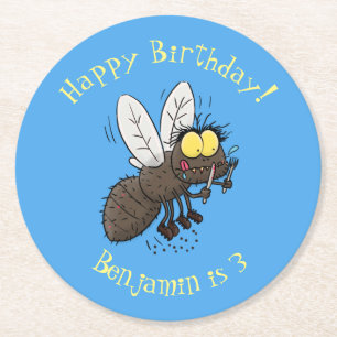 Posavasos Redondo De Papel Funny personalizado de insectos de herradura