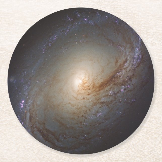Posavasos Redondo De Papel Galaxia Lenticular Barrada Ngc 3368 (Anverso)