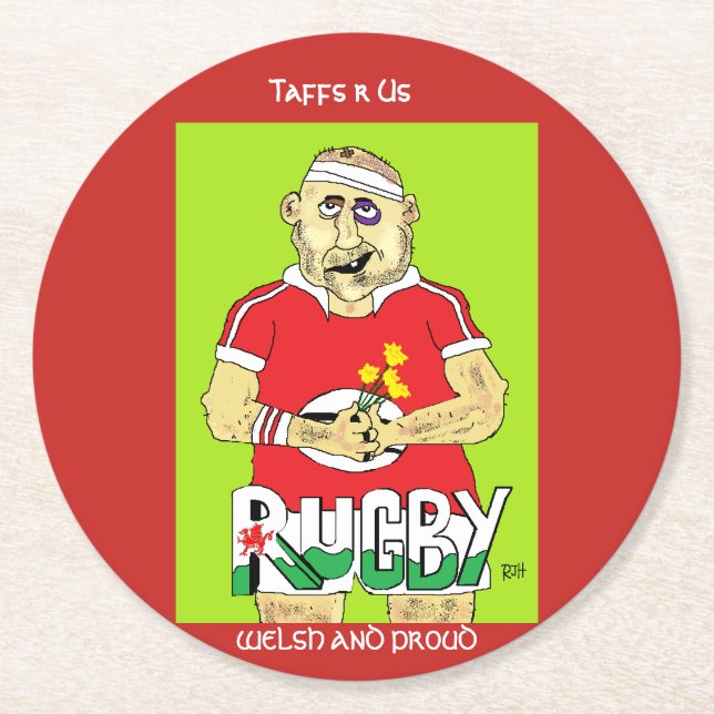 Posavasos Redondo De Papel galeses (Anverso)