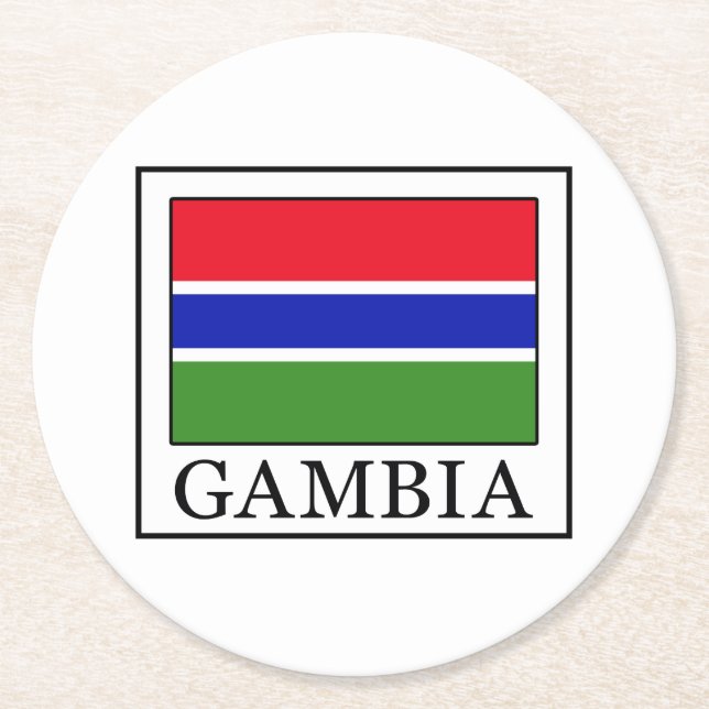 Posavasos Redondo De Papel Gambia (Anverso)