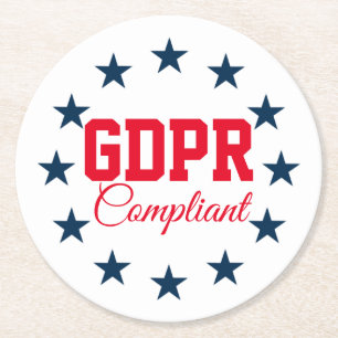 Posavasos Redondo De Papel GDPR obediente