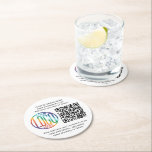 Posavasos Redondo De Papel Generador de código QR y logotipo comercial Simple<br><div class="desc">Compartir cualquier sitio web con elegantes galeras de papel redondo con código QR personalizado y logotipo. Para crear su propio código QR mediante el generador, simplemente escriba la dirección URL del sitio web en la plantilla. Todo el texto es sencillo de personalizar o eliminar. Los colores, fuentes y transparencia del...</div>