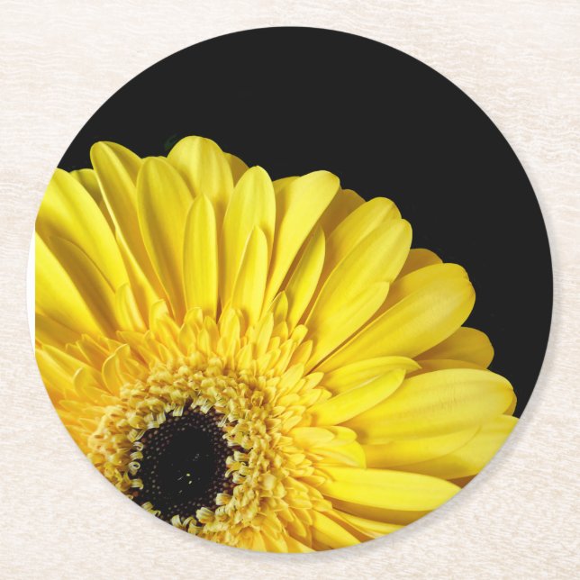 Posavasos Redondo De Papel Gerbera Flower (Anverso)