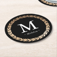 Gilded Garland Monogrammed Cocktail