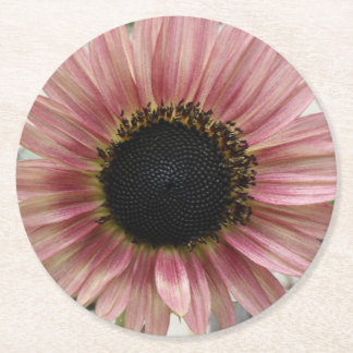 Posavasos Redondo De Papel Girasol rosa pálido