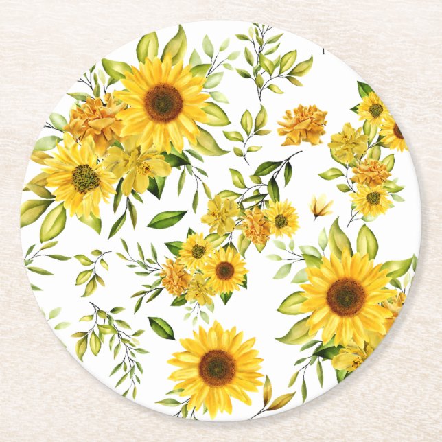 Posavasos Redondo De Papel Giro acuático 8 (Anverso)