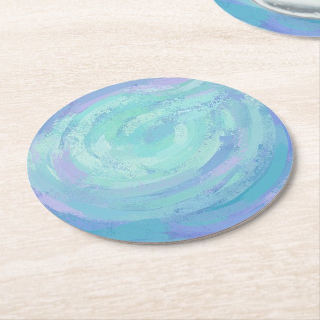Posavasos Redondo De Papel Glaciar (En perspectiva)