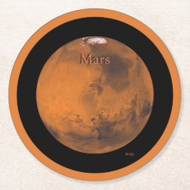 Posavasos Redondo De Papel Globe Mars de la NASA