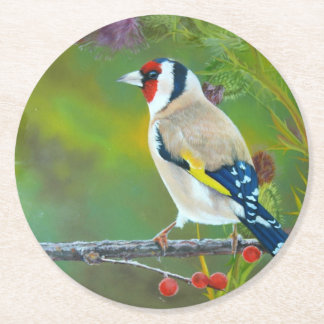 Posavasos Redondo De Papel Goldern Finch Coaster