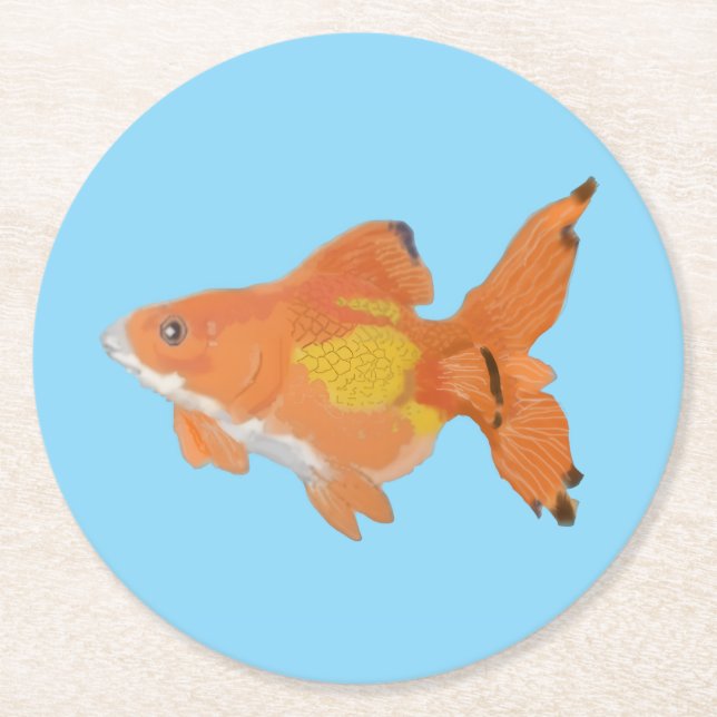Posavasos Redondo De Papel Goldfish (Anverso)