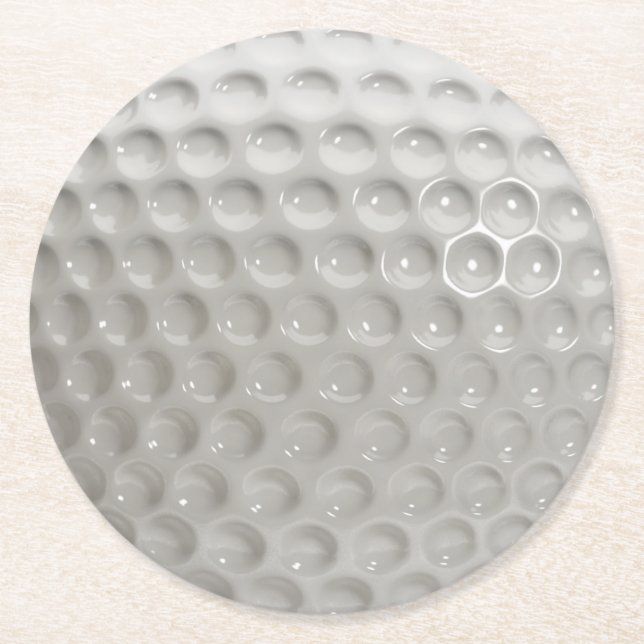 Posavasos Redondo De Papel Golf Ball Sport (Anverso)