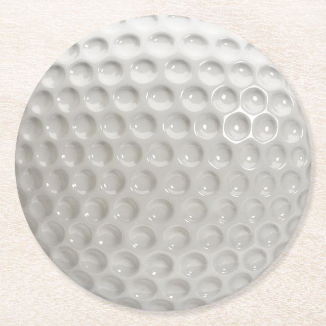Posavasos Redondo De Papel Golf Ball Sport (Anverso)