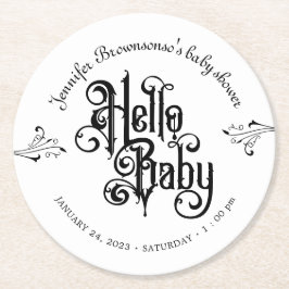 Posavasos Redondo De Papel Gothic Dark Hello Baby 