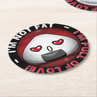 Posavasos Redondo De Papel Gracioso béisbol japonés