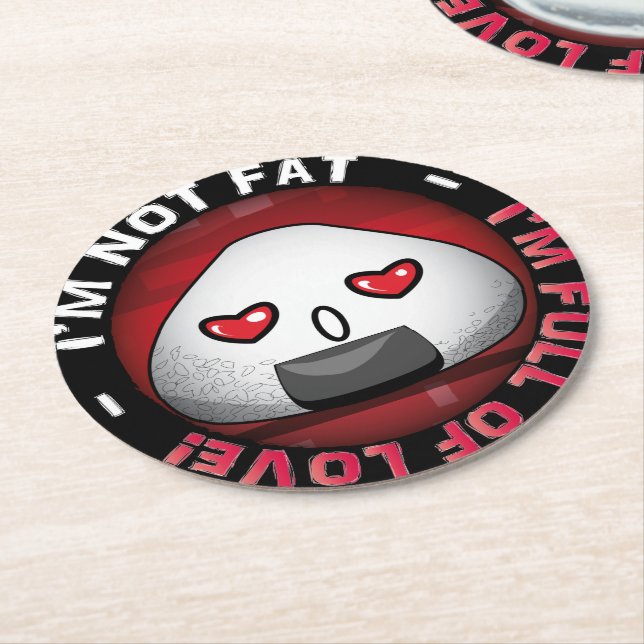 Posavasos Redondo De Papel Gracioso béisbol japonés (En perspectiva)