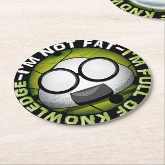 Posavasos Redondo De Papel Gracioso béisbol japonés