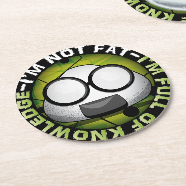 Posavasos Redondo De Papel Gracioso béisbol japonés (En perspectiva)