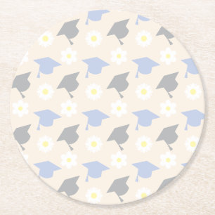 Posavasos Redondo De Papel Graduación Melocotón Retro