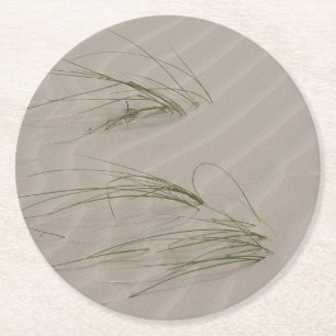 Posavasos Redondo De Papel Grasa de playa