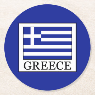 Posavasos Redondo De Papel Grecia