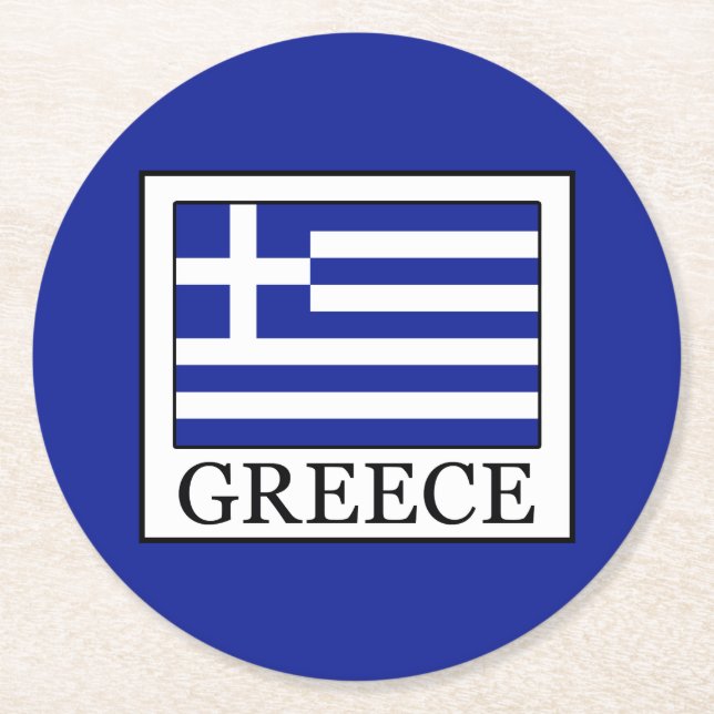 Posavasos Redondo De Papel Grecia (Anverso)