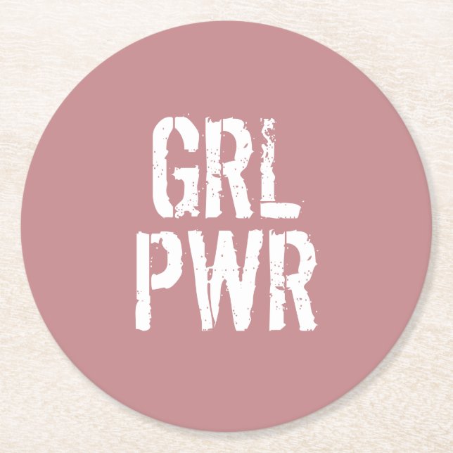 POSAVASOS REDONDO DE PAPEL GRL PWR - (Anverso)