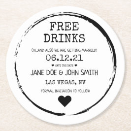 Posavasos Redondo De Papel Guardar la montaña de fechas