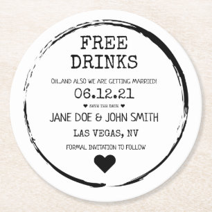 Posavasos Redondo De Papel Guardar la montaña de fechas