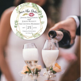 Posavasos Redondo De Papel guardar los labios de diseño de oro y hoja del bod