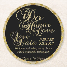 Posavasos Redondo De Papel Guardar los procesadores de fecha