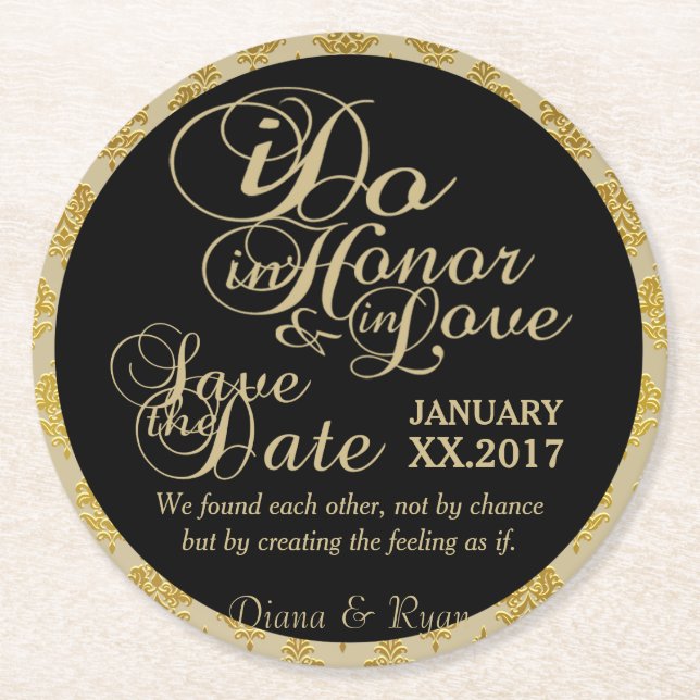 Posavasos Redondo De Papel Guardar los procesadores de fecha (Anverso)