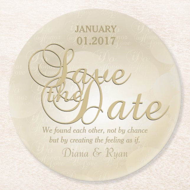 Posavasos Redondo De Papel Guardar los procesadores de fecha (Anverso)