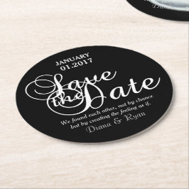 Posavasos Redondo De Papel Guardar los procesadores de fecha