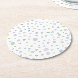 Posavasos Redondo De Papel Guillermo Confetti Watercolor Dots Papel