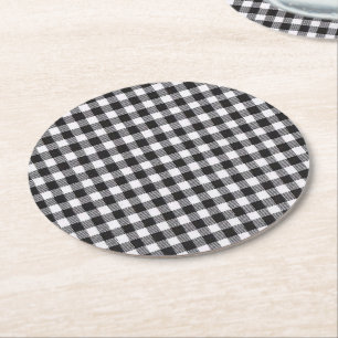 Posavasos Redondo De Papel Guinga negra