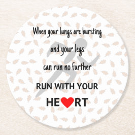 Posavasos Redondo De Papel Haciendo citas de deportes motivacionales